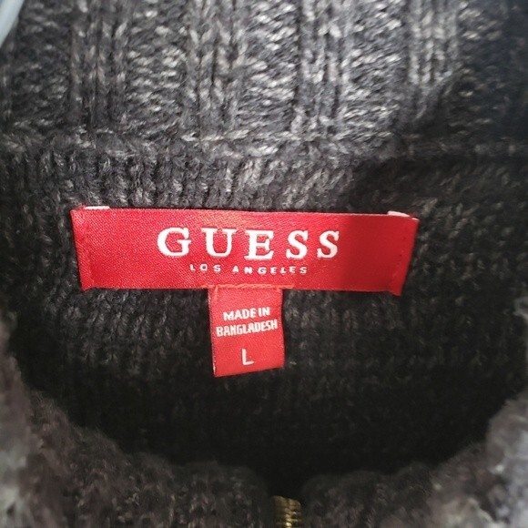 Guess Mens Full Zip 4 Pocket Sweater/Jacket Size Large - Picture 5 of 6
